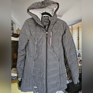 Black Mountain Summit Winter Jacket‎ Parka warm Coat Size XS Gray